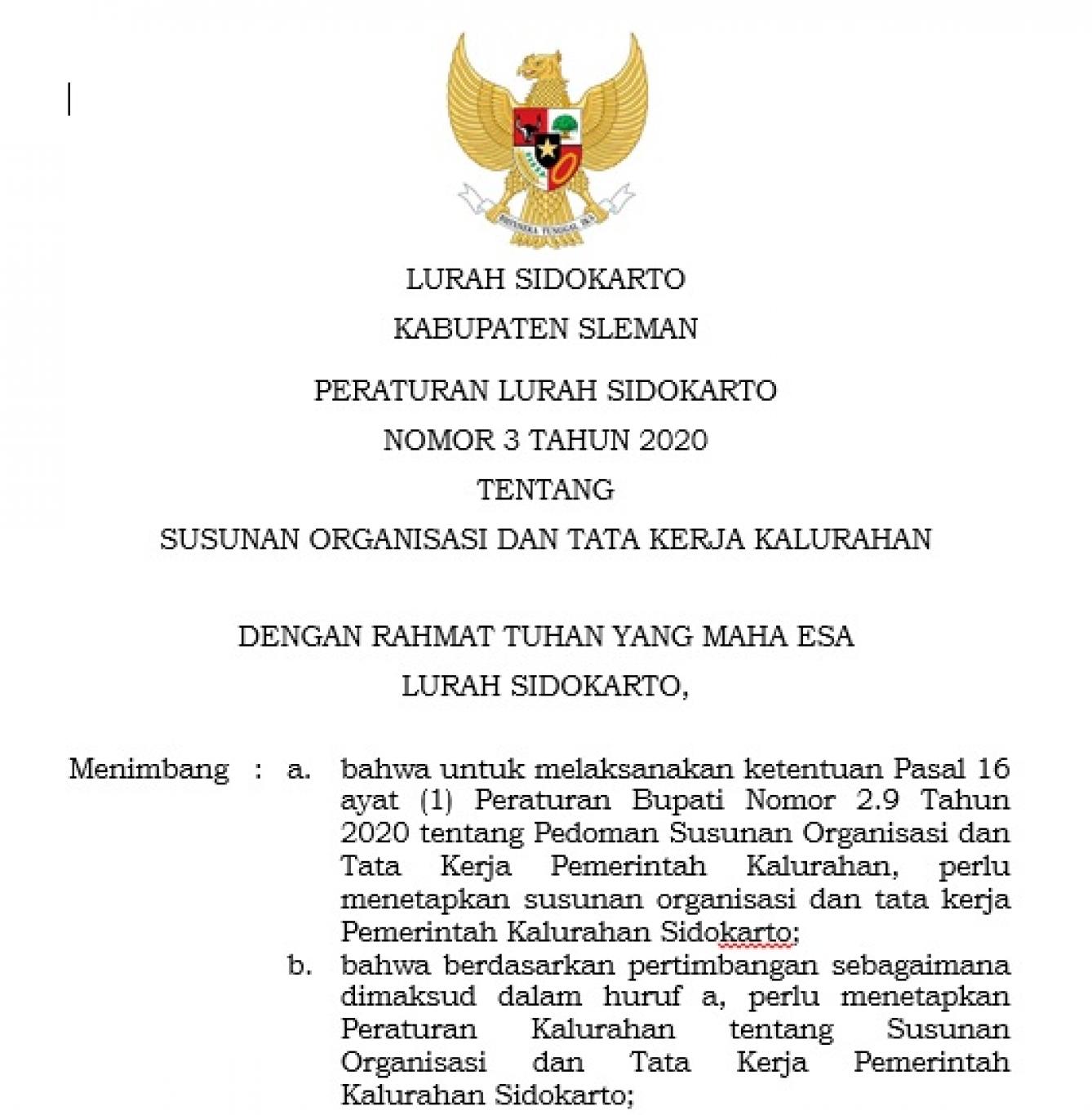 PERDES SOTK SIDOKARTO TA 2020